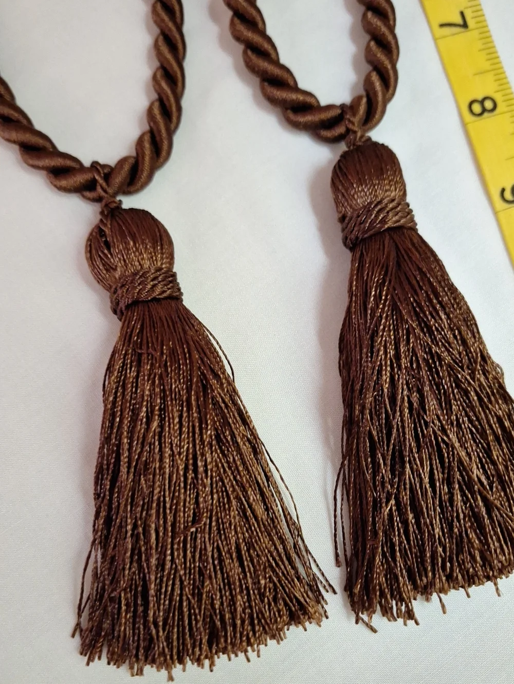 Brown Tassel Tiebacks for Curtains - Set of 2